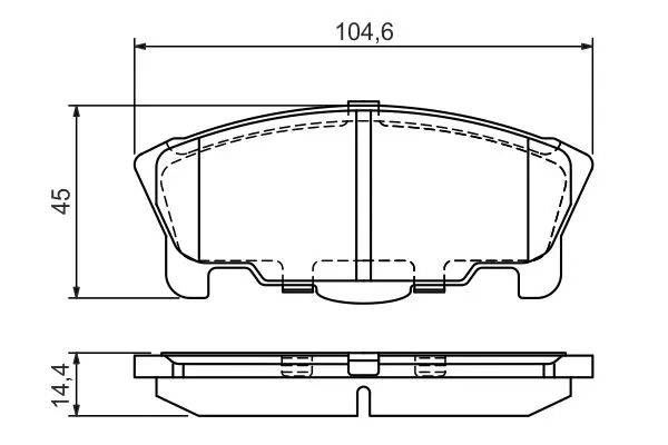 Handler.Part Brake pad set, disc brake Bosch 0986424737 5