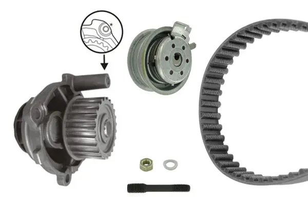 Handler.Part Water pump & timing belt set Bosch 1987946438 1