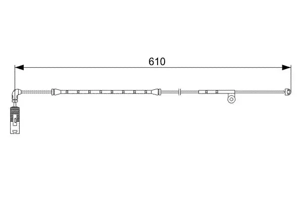 Handler.Part Warning contact, brake pad wear Bosch 1987473047 1