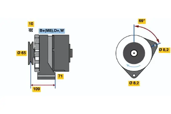 Handler.Part Alternator Bosch 0986039120 1