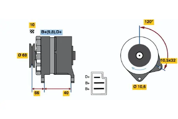 Handler.Part Alternator Bosch 0986035780 1