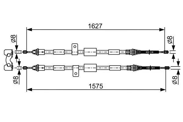 Handler.Part Cable, parking brake Bosch 1987477301 5