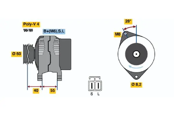 Handler.Part Alternator Bosch 0986042881 1