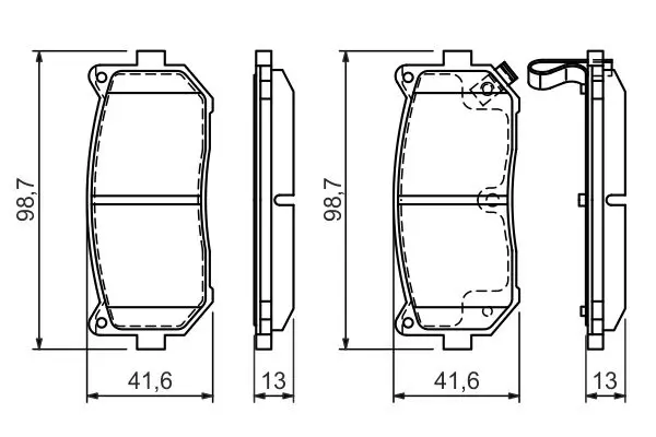 Handler.Part Brake pad set, disc brake Bosch 0986424693 5