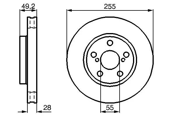 Handler.Part Brake disc Bosch 0986478858 1