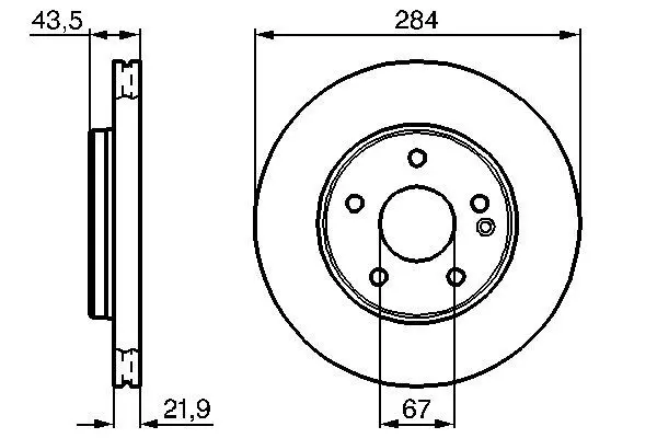 Handler.Part Brake disc Bosch 0986478301 5