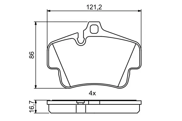 Handler.Part Brake pad set, disc brake Bosch 0986494699 1