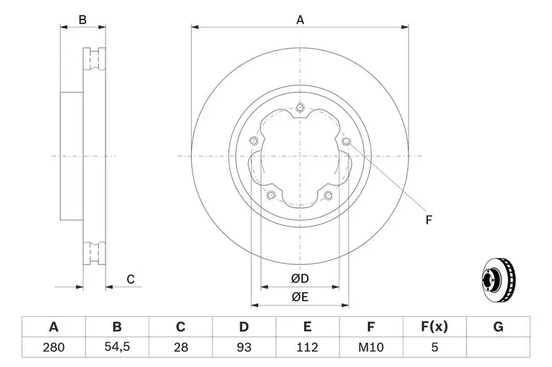 Handler.Part Brake disc Bosch 0986479C09 5