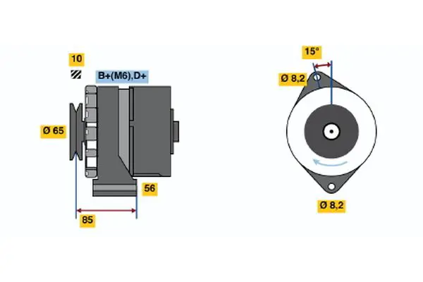 Handler.Part Alternator Bosch 0986030910 1