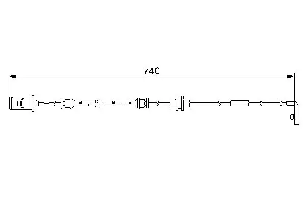 Handler.Part Warning contact, brake pad wear Bosch 1987474973 1