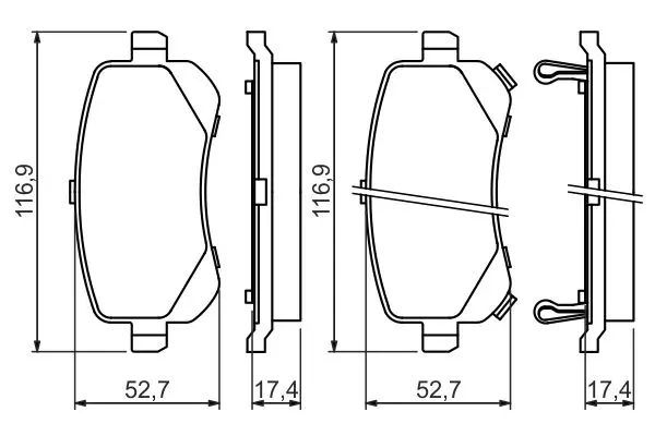 Handler.Part Brake pad set, disc brake Bosch 0986494496 7