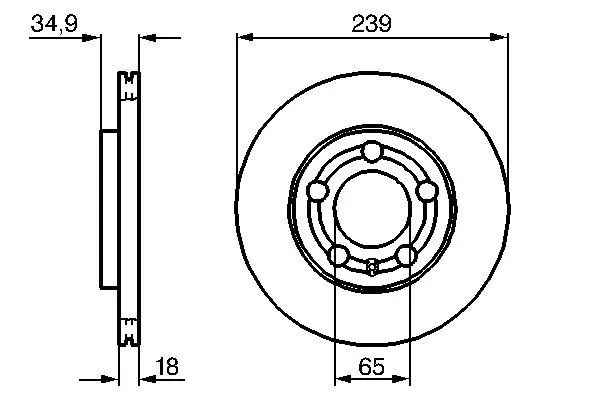 Handler.Part Brake disc Bosch 0986479036 5