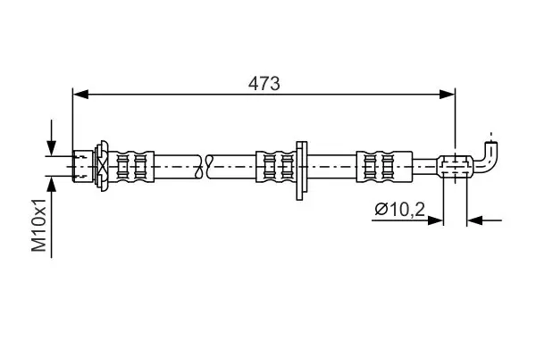 Handler.Part Brake hose Bosch 1987476744 1