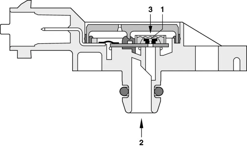 Handler.Part Sensor, exhaust pressure Bosch 0281002772 8