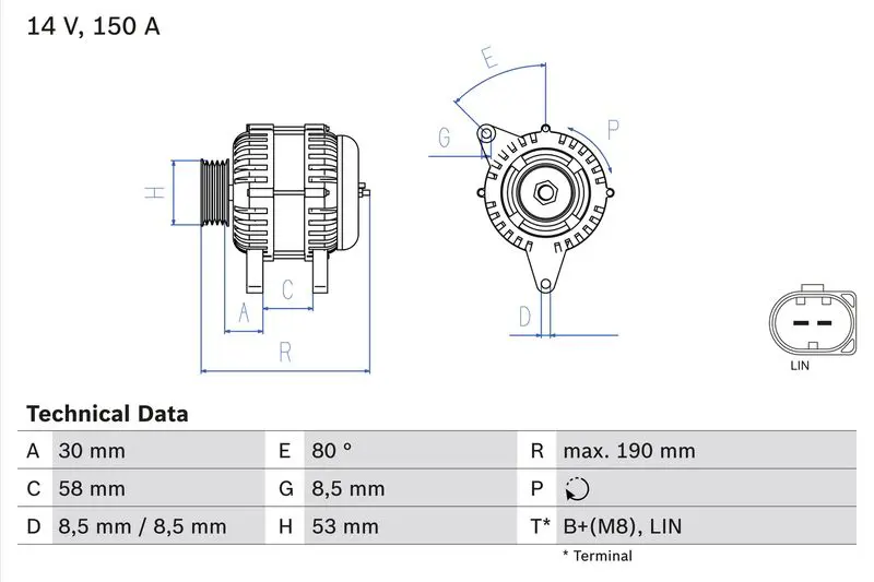 Handler.Part Alternator Bosch 0986082160 1