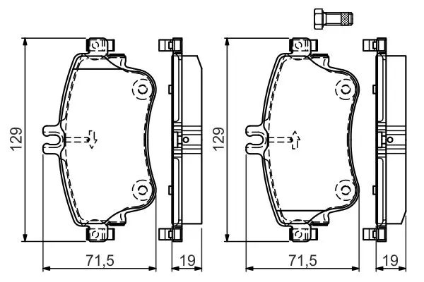 Handler.Part Brake pad set, disc brake Bosch 0986494663 7