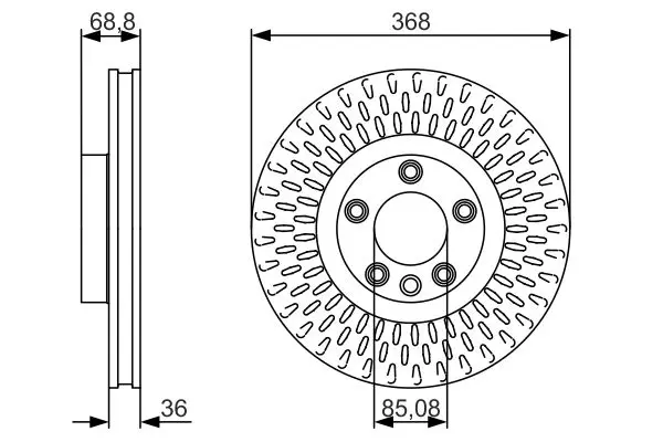 Handler.Part Brake disc Bosch 0986479A33 1