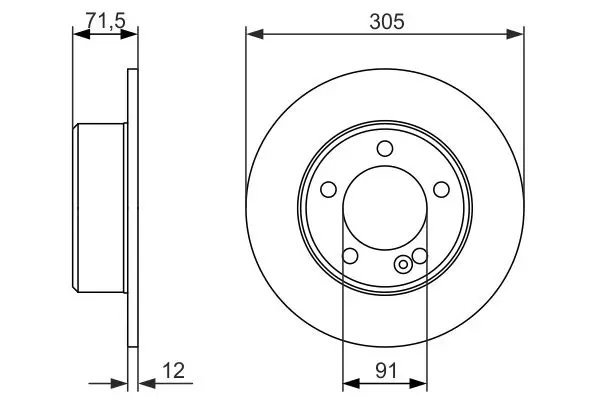 Handler.Part Brake disc Bosch 0986479714 5