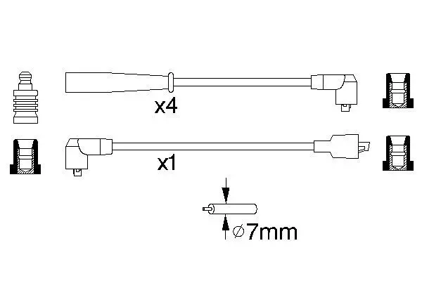 Handler.Part Ignition cable kit Bosch 0986356806 5