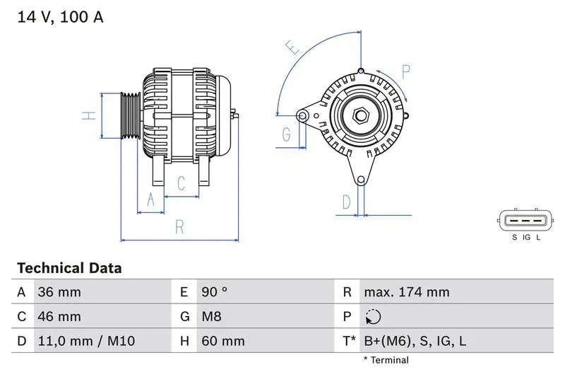 Handler.Part Alternator Bosch 0986082760 1