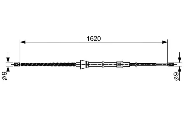 Handler.Part Cable, parking brake Bosch 1987482448 1