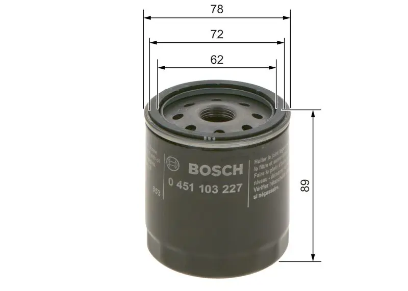 Handler.Part Oil filter Bosch 0451103227 5