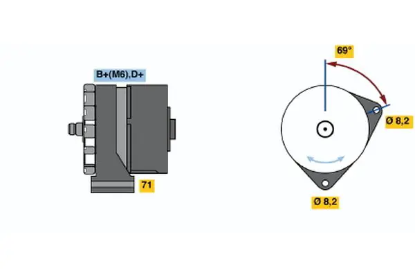 Handler.Part Alternator Bosch 0120468009 1