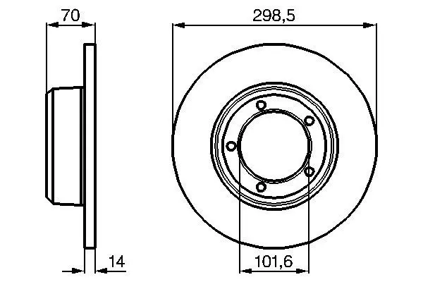 Handler.Part Brake disc Bosch 0986478827 1