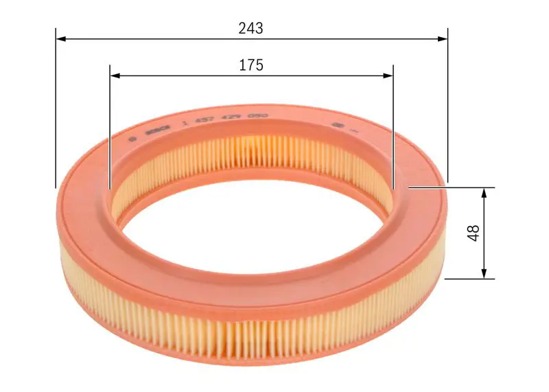 Handler.Part Air filter Bosch 1457429050 5