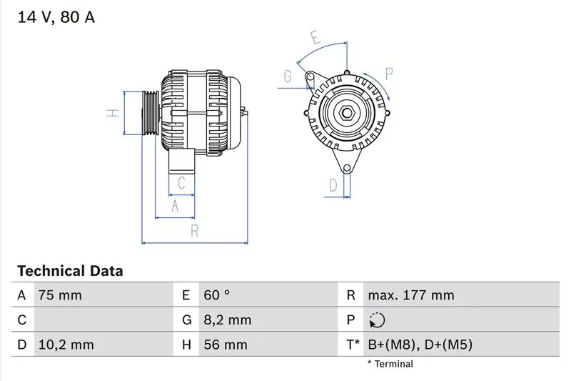 Handler.Part Alternator Bosch 0986038771 1