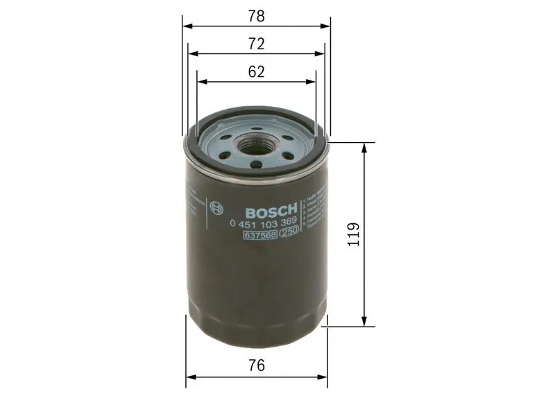 Handler.Part Oil filter Bosch 0451103369 5