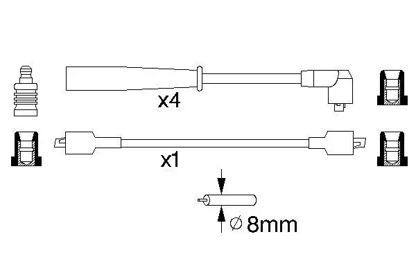 Handler.Part Ignition cable kit Bosch 0986356774 5