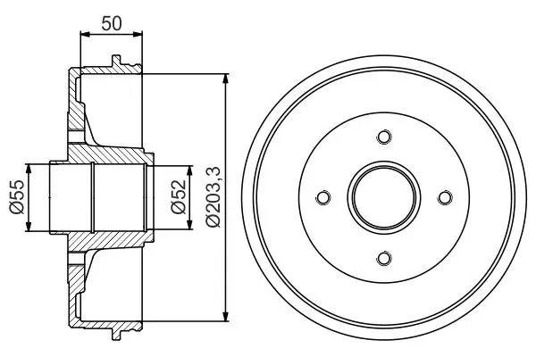 Handler.Part Brake drum Bosch 0986477171 1