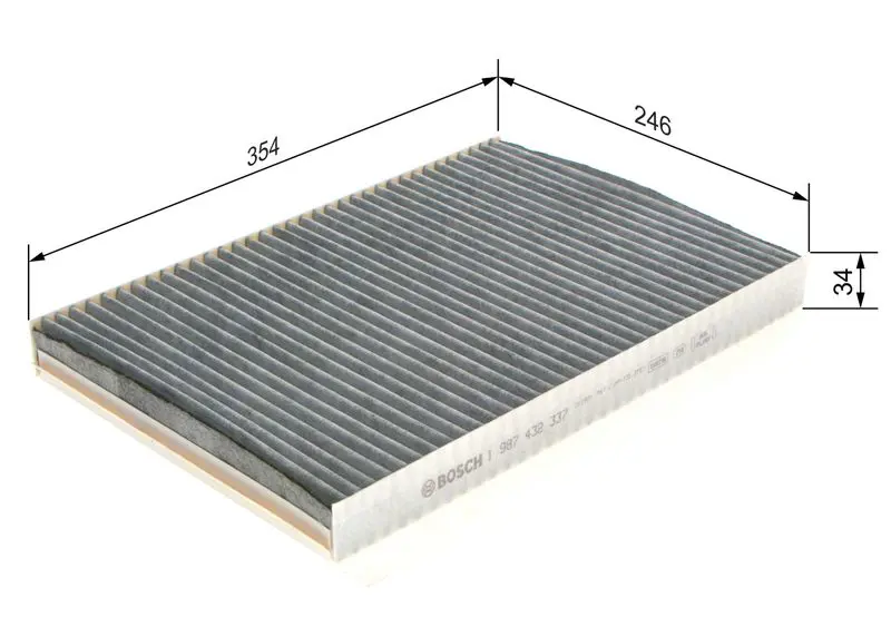 Handler.Part Filter, interior air Bosch 1987432337 5