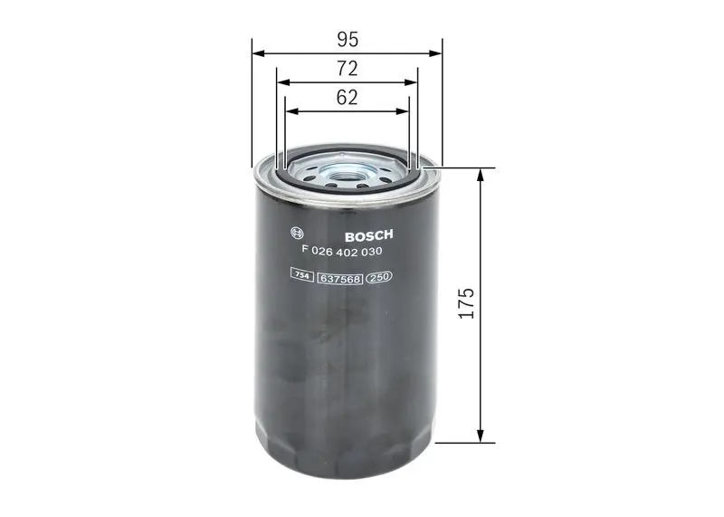 Handler.Part Fuel filter Bosch F026402030 5