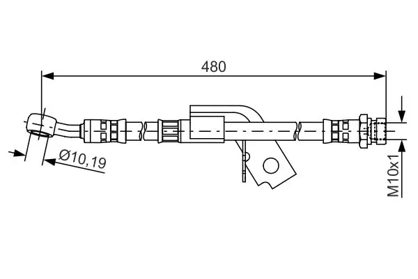 Handler.Part Brake hose Bosch 1987481475 1