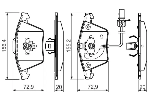 Handler.Part Brake pad set, disc brake Bosch 0986494271 7