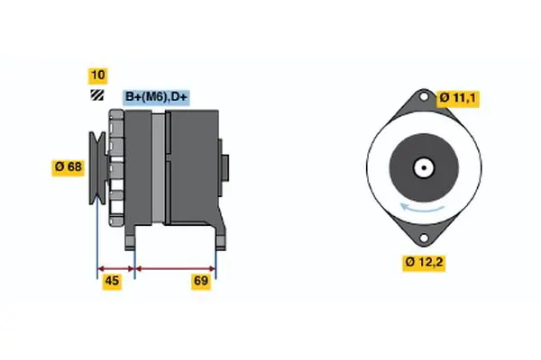 Handler.Part Alternator Bosch 0120489273 1