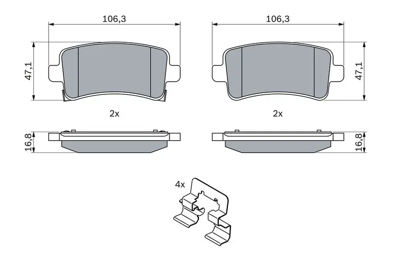 Handler.Part Brake pad set, disc brake Bosch 0986424124 7