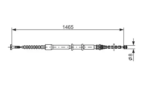 Handler.Part Cable, parking brake Bosch 1987477551 5