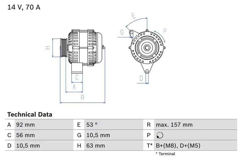 Handler.Part Alternator Bosch 0986039760 1