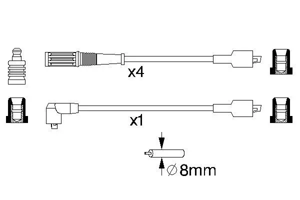 Handler.Part Ignition cable kit Bosch 0986357113 1