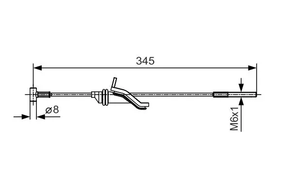 Handler.Part Cable, parking brake Bosch 1987482059 1