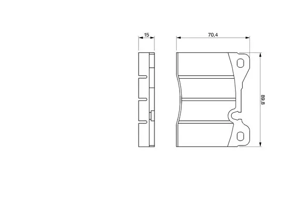 Handler.Part Brake pad set, disc brake Bosch 0986424050 1