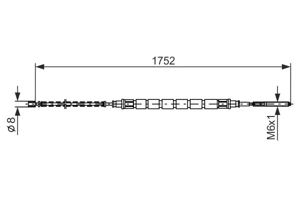 Handler.Part Cable, parking brake Bosch 1987477690 5