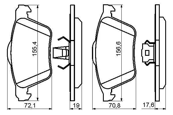 Handler.Part Brake pad set, disc brake Bosch 0986494158 5