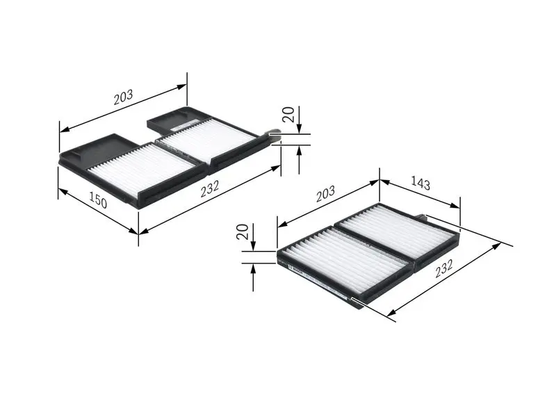 Handler.Part Filter, interior air Bosch 1987432159 5