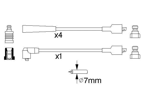 Handler.Part Ignition cable kit Bosch 0986356786 1