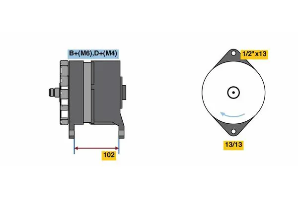 Handler.Part Alternator Bosch 0986081030 1