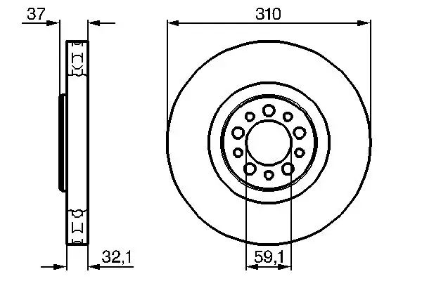 Handler.Part Brake disc Bosch 0986479168 5